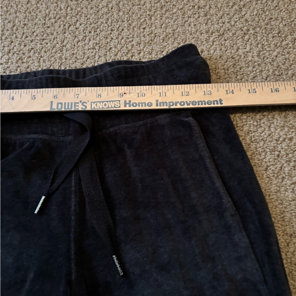 Lululemon Black Velour Wide-Leg Pants - Picture 4 of 6